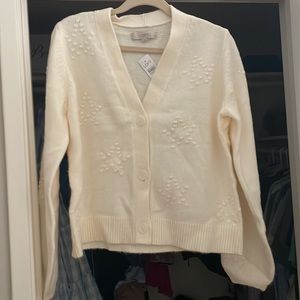 Brand new with tags The Loft cream sweater size large